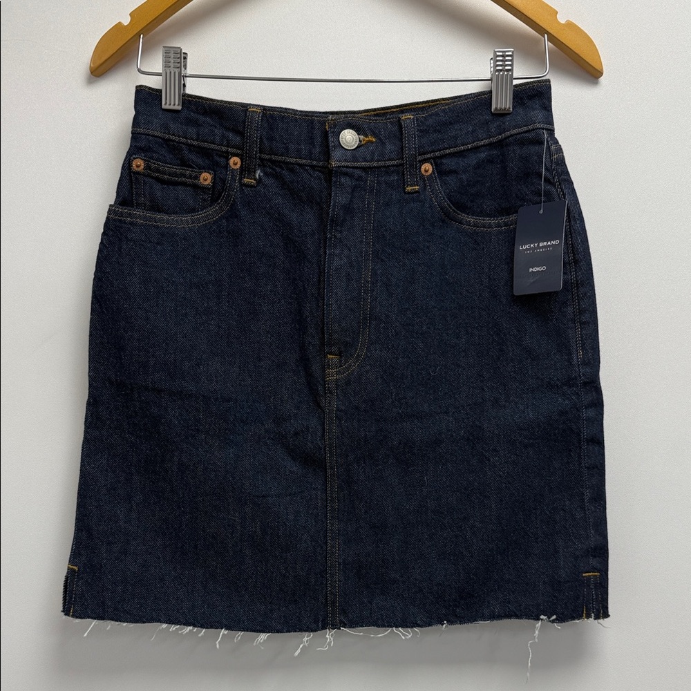 Lucky Brand Dark Blue Denim Mini Skirt